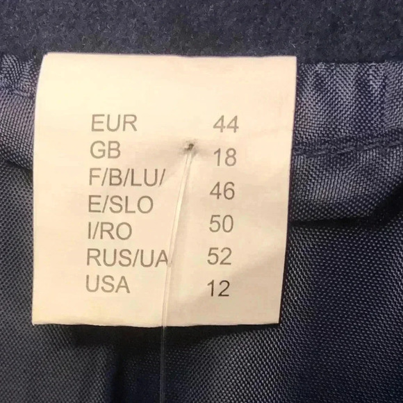 Women’s Navy Blue Faux Wool Jacket - Picture 5 of 12